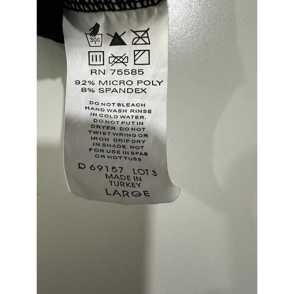 DKNY Swim Size L Wide Straight Leg Pull Waist Pants Y2K 90's Resort Vacation - Picture 8 of 9